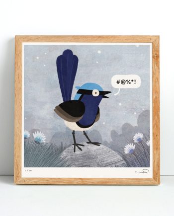 Signed print: Fairy wren.