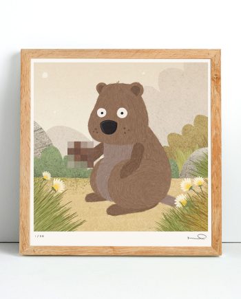 Signed print: Not cute (quokka).