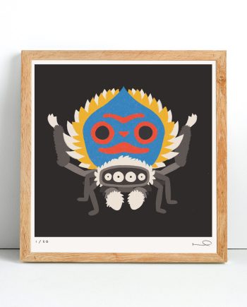 Signed print: Tiny Dancer. (Peacock Spider.)